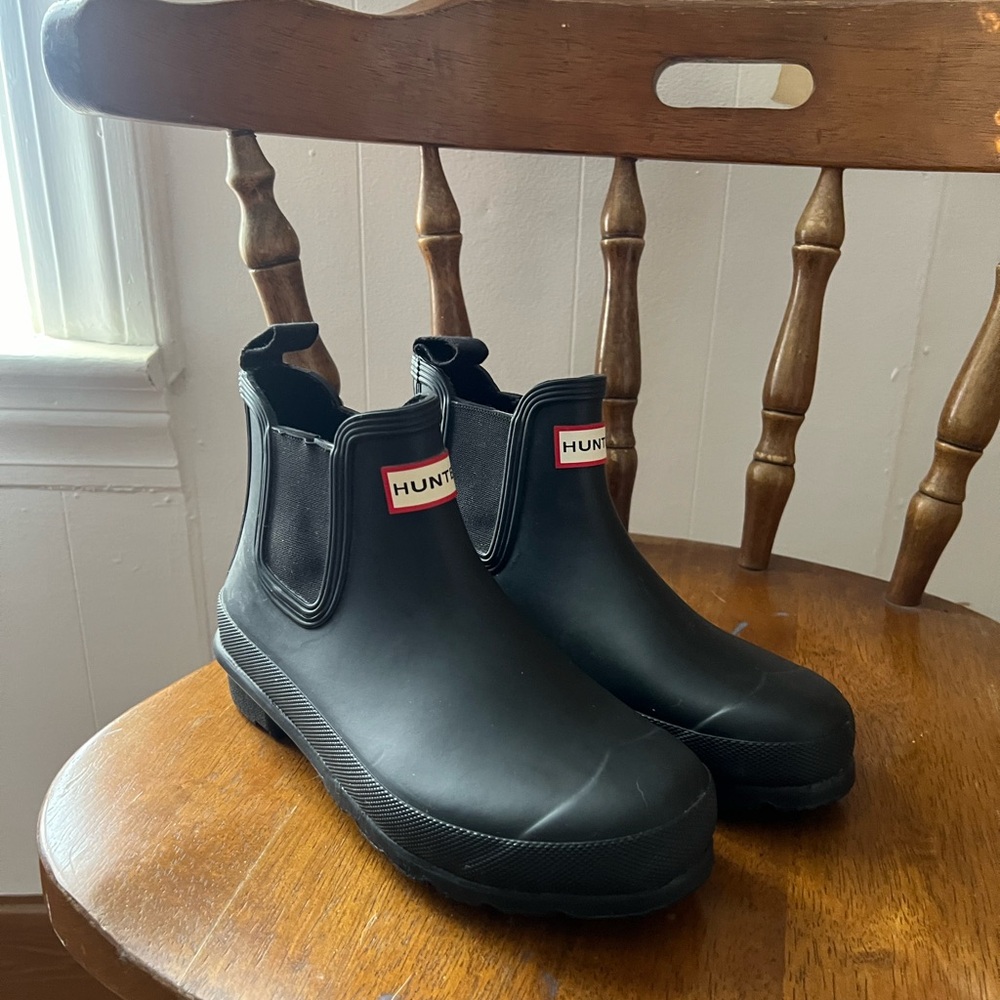 Black hunter Chelsea rain boots